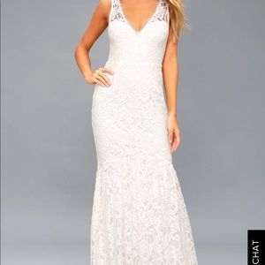 Elbridge White Lace Maxi Dress
